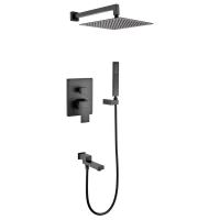 Душевая система встраиваемая Grocenberg GB5089BL-1, черный фото в интернет-магазине Русалия