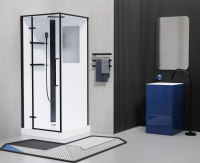 Квадратная душевая кабина 90х90х215 ESKM90QDL Esbano фото в интернет-магазине Русалия