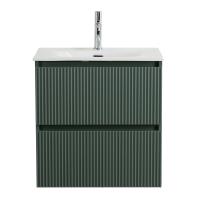 UNO База под раковину подвесная с фрезерованными ручками по всей длине фасада с двумя выкатными ящиками, Еловый Матовый, 700x455x608, UNO-700-2C-SO-VO Belbagno фото в интернет-магазине Русалия