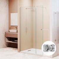 Душевая перегородка RGW WA-054 (WA-010 + Z-072) 1300, стекло прозрачное, профиль хром фото в интернет-магазине Русалия