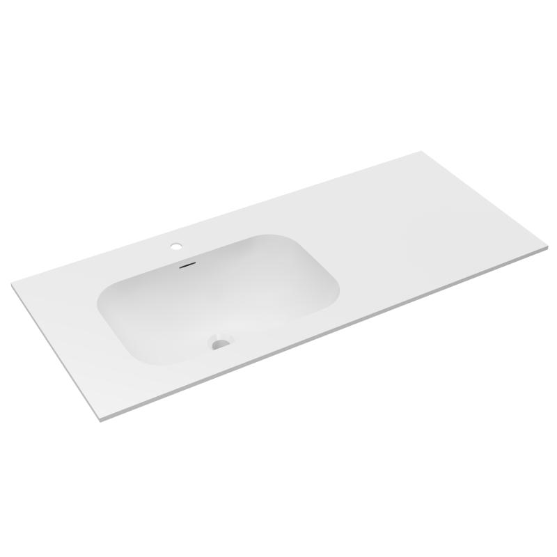 Раковина Elise VCB-4EL120MW-L, Corian левая, цвет белый матовый Vincea