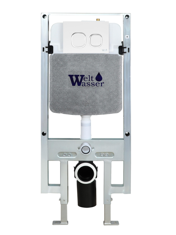 AMBERG 497 ST WT Инсталляция для унитаза. Белая кнопка WeltWasser