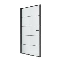 Дверь в нишу NEW TRENDY NEW SOLEO BLACK одинарная 80x195 D-0276A (черный) фото в интернет-магазине Русалия