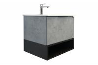 COMFORTY. Тумба-умывальник "Франкфурт-60" бетон светлый с раковиной COMFORTY 60E фото в интернет-магазине Русалия