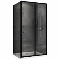Душевой уголок ABBER Schwarzer Diamant AG30110B5-S60B5 60х110 прямоугольный, профиль черный, прозрачное стекло фото в интернет-магазине Русалия