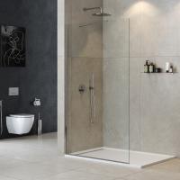 Душевая перегородка универсальная LIBERTA-L-1-TB-140-C-Cr прозрачное, профиль хром фото в интернет-магазине Русалия