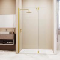 Душевая перегородка RGW WA-051Gb (WA-010Gb + Z-071Gb) 1200, стекло прозрачное, профиль золото BRUSH фото в интернет-магазине Русалия