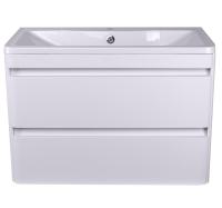 Комплект мебели Атлантика 90 Люкс подвесная, антискрейч белый Style Line фото в интернет-магазине Русалия