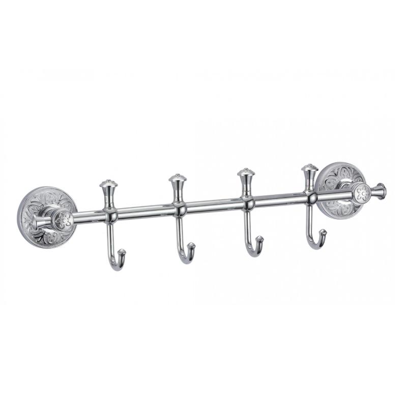 Планка с крючками Savol S-005874A, хром