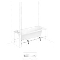 Акриловая ванна Easter Pro 160х70х44 в наборе 2 в 1: акриловая ванна, металлический каркас S1-37060060 Lavinia Boho фото в интернет-магазине Русалия