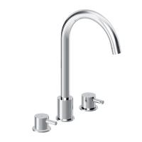 360200000 Scandinavian Pure Смеситель для умывальника, встраиваемый в столешницу, трёхсекционный, хр Damixa фото в интернет-магазине Русалия