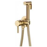 Гигиенический душ со смесителем встраиваемый Grocenberg GB001MG, матовое золото фото в интернет-магазине Русалия