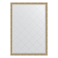 Зеркало настенное с гравировкой EVOFORM в багетной раме состаренное серебро с плетением, 128х183 см, BY 4476 фото в интернет-магазине Русалия