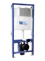 BAMBERG 525 CR Инсталляция для унитаза. Черная кнопка WeltWasser фото в интернет-магазине Русалия