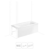 Акриловая ванна Evan 170х75х43 в наборе 3 в 1: акриловая ванна, металлический каркас, лицевой экран S2-37110170 Lavinia Boho фото в интернет-магазине Русалия