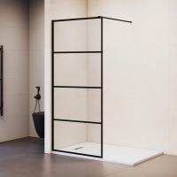 Душевая перегородка RGW WA-019B 700, стекло с рисунком (шелкография), профиль черный фото в интернет-магазине Русалия