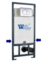 MARBERG 507 RD CR Инсталляция для унитаза. Круглая хром кнопка. WeltWasser фото в интернет-магазине Русалия