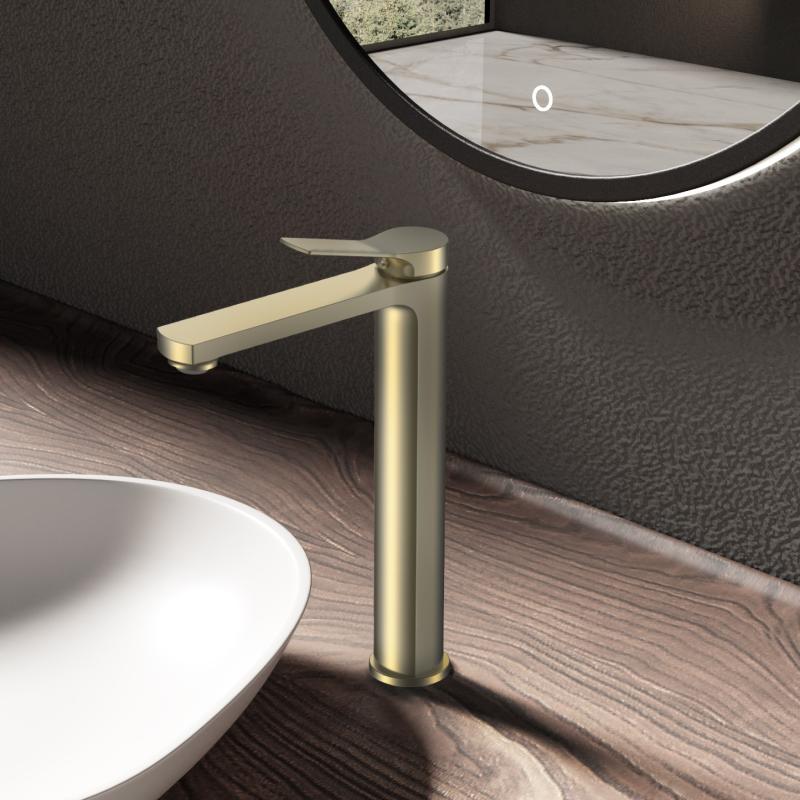 Смеситель для раковины Arco VBF-4AR02BG, брашированное золто Vincea