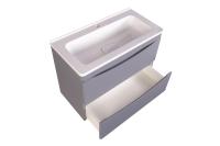 Тумба с раковиной Бергамо Мини 70 подвесная, Люкс антискрейч серый Style Line фото в интернет-магазине Русалия