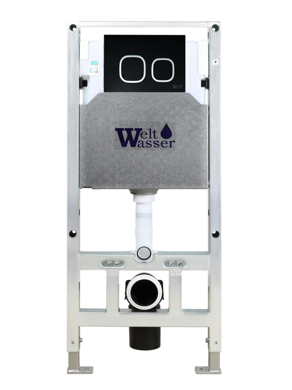 AMBERG 506 ST BL Инсталляция для унитаза. Черная кнопка WeltWasser