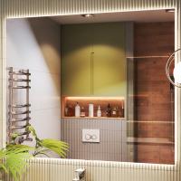 Зеркало Quadro Comfort 120х100 на взмах руки Vigo фото в интернет-магазине Русалия