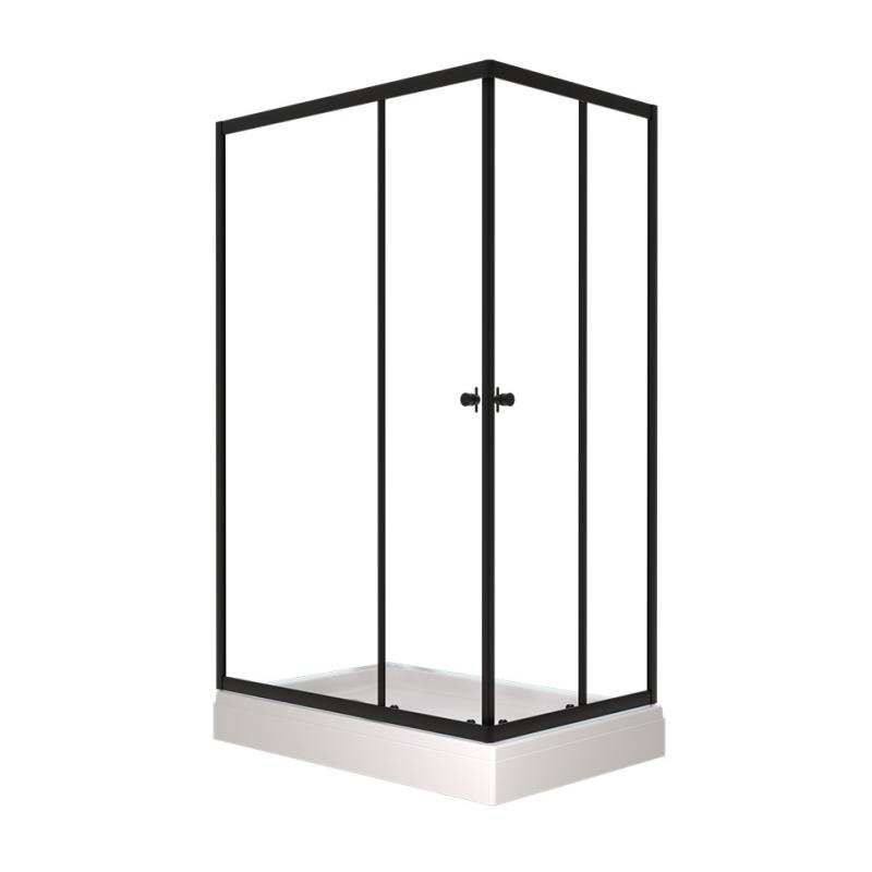 Душевой уголок «Вента-Блэк» 100х80, прямоуг. низ. подд. (2 места+сифонD90мм) Тритон Щ0000057855