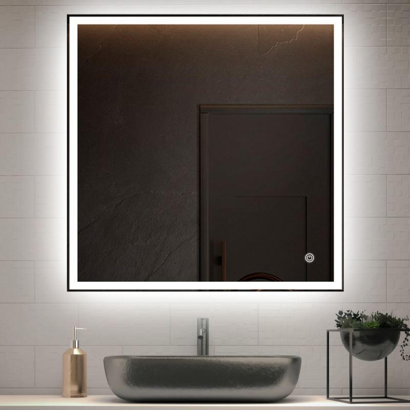 Зеркало LED VLM-3VN7007 700х700 c сенсорным выключателем и диммером Vincea