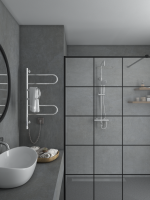 Полотенцесушитель электрический Vincea VTD-1R2CE 44х80, хром, таймер фото в интернет-магазине Русалия