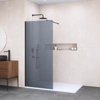 Душевая перегородка RGW WA-002B 900, стекло тонированное (серое), профиль черный фото в интернет-магазине Русалия