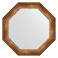 Зеркало настенное Octagon EVOFORM в багетной раме состаренная бронза, 57х57 см, BY 3993 фото в интернет-магазине Русалия