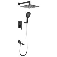 Душевая система встраиваемая Hansberge H6077BL, черный фото в интернет-магазине Русалия