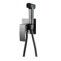 Гигиенический душ со смесителем Rose R1505T-2, оружейная сталь фото в интернет-магазине Русалия