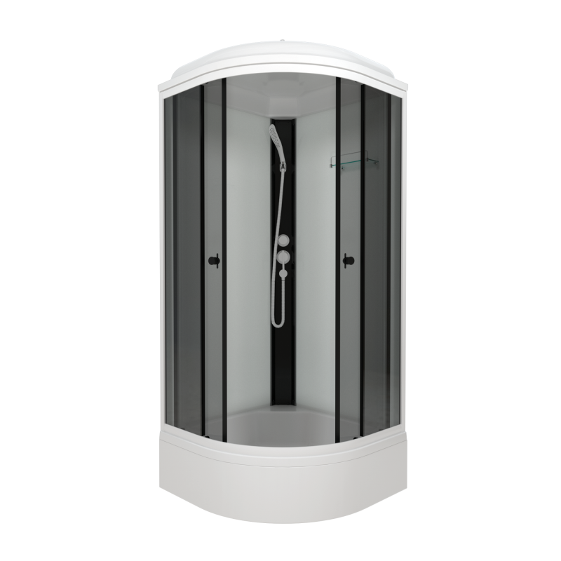 Душевая кабина Грэй-Вайт 90*90 А (7 мест+сифон D50, декор.крышка) Щ0000067300 Тритон