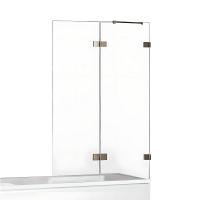 Шторка для ванны NEW TRENDY AVEXA GUNMETAL BRUSHED 140x150 EXK-3530 R (оружейная сталь) фото в интернет-магазине Русалия