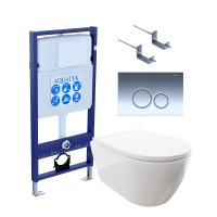 SET AQUATEK ПОЛАРИС (рама AQUATEK Standard INS-0000012+унитаз ПОЛАРИС AQ0700-00 с тонким сиденьем soft-close+ крепеж KKI-0000002 +панель KDI0000018) фото в интернет-магазине Русалия