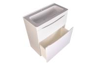 Тумба с раковиной Бергамо Мини 70 напольная, Люкс антискрейч белый Style Line фото в интернет-магазине Русалия
