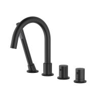 Смеситель для ванны с душем, врезной с термостатом Timo Saona черный (2330/03Y) фото в интернет-магазине Русалия