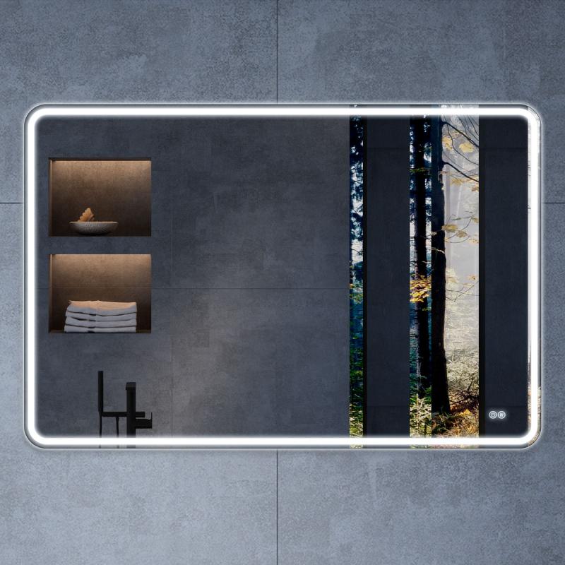 Зеркало LED VLM-3VC120-2 1200х800 c сенсорным выключателем и диммером, антизапотевание Vincea