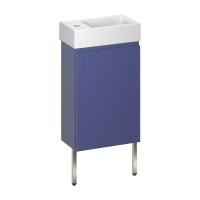 Тумба с раковиной WC Area 40 см матовый синий 221804004 Wellsee фото в интернет-магазине Русалия