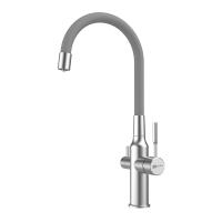 Смеситель Lemark для кухни с подключением к фильтру с питьевой водой Expert (LM5083S-Gray) фото в интернет-магазине Русалия