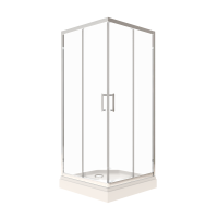 Душевой уголок Фикс-Хром 100*100, квадрат (3 места+сифонD90мм) Щ0000077409 Triton фото в интернет-магазине Русалия