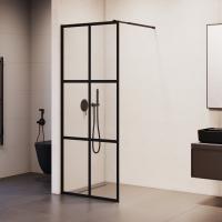 Душевая перегородка RGW WA-111B 900, стекло с рисунком (шелкография), профиль черный фото в интернет-магазине Русалия