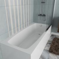 Ванна акриловая Vincea VBT-2S180-FR с каркасом 1800*800*430, пристенная, цвет белый фото в интернет-магазине Русалия