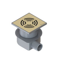 Душевой трап SMART DESIGN 10x10 cm, нерж.сталь ЗОЛОТО 984-10-G Boheme фото в интернет-магазине Русалия