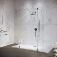 Душевая перегородка RGW WA-052 (WA-016+2Z-071) 1000, стекло прозрачное, профиль хром фото в интернет-магазине Русалия