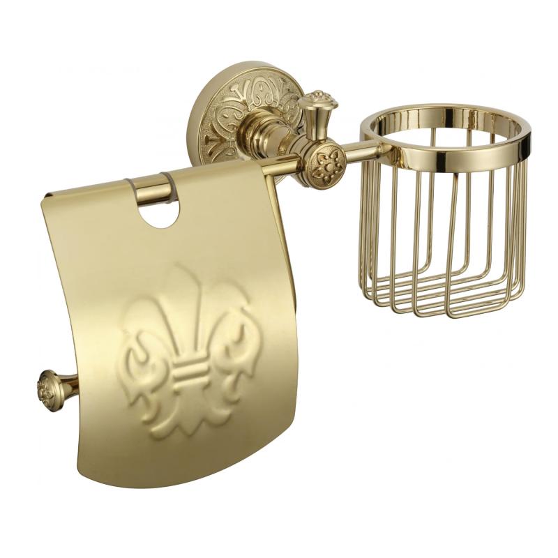 Держатель для туалетной бумаги и освежителя Savol S-L05851B, золото