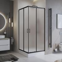 Душевой уголок BelBagno UNO-195-A-2-90-P-NERO фото в интернет-магазине Русалия