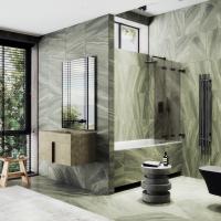 Шторка для ванны складная 3 секции 1400*750 Стекло 6 мм Бронза матовая MGV-579-6 MaybahGlass фото в интернет-магазине Русалия