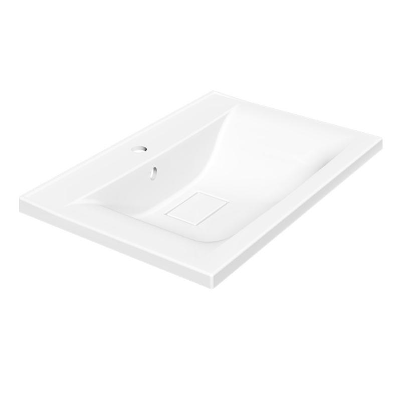 Раковина VCB-3M650W из искусственного камня, цвет белый Vincea