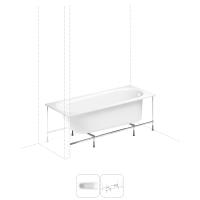 Акриловая ванна Biore 170х70х44 в наборе 2 в 1: акриловая ванна, металлический каркас S1-35010070 Lavinia Boho фото в интернет-магазине Русалия